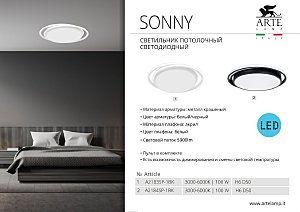 Светильник потолочный Arte Lamp Sonny A2688PL-1WH
